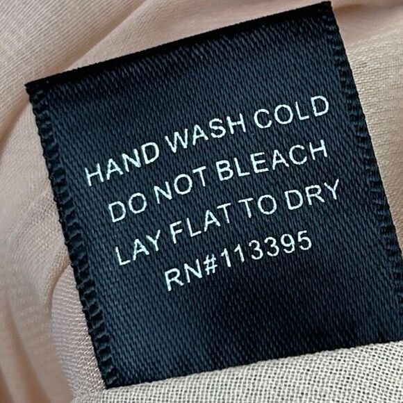 Ark & Co. Peach Pink Beaded Sleeveless Pleated Cocktail Dress Boho Flapper Sz M - Picture 15 of 15